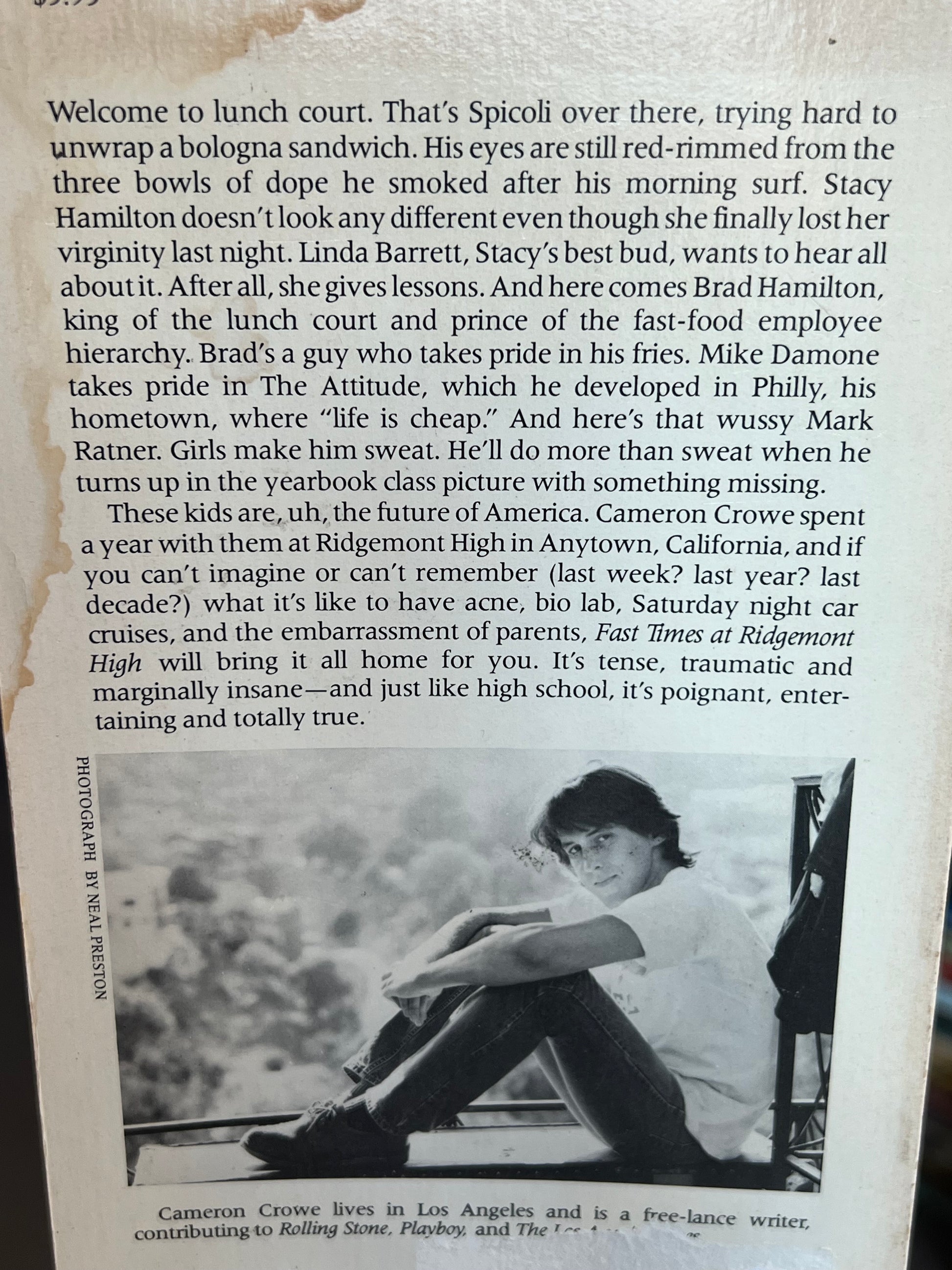 Fast Times at Ridgemont High — 1st edition, 1st printing paperback — 1981