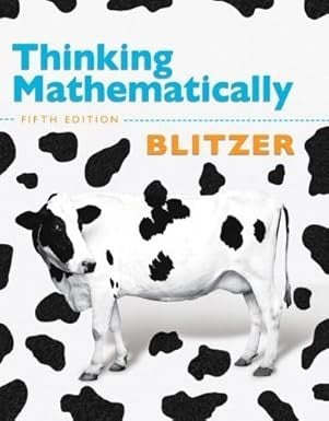 Thinking Mathematically Blitzer, Robert F.