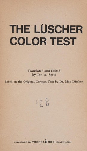 The Lüscher Color Test [Paperback] Max Lüscher and Ian Scott