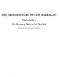 Architecture of Luis Barragan [Paperback] Emilio Ambasz and Luis Barragan