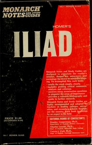 Cliffsnotes on Homer's Iliad Linn, Bob