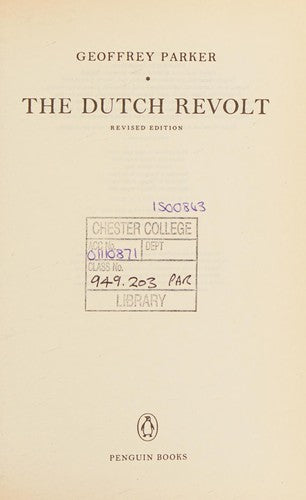 The Dutch Revolt (Penguin Classic History) [Paperback] Geoffrey Parker