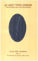 An Army Wife's Cookbook [Plastic Comb] Grierson, Alice Kirk