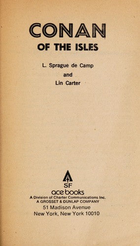 Conan of the Isles [Paperback] De Camp, Lyon Sprague, and Carter, Lin