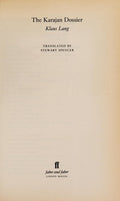 The Karajan Dossier Lang, Klaus and Spencer, Stewart