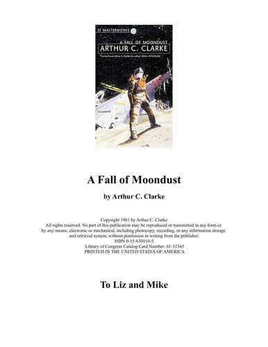 A Fall of Moondust Clarke, Arthur C.