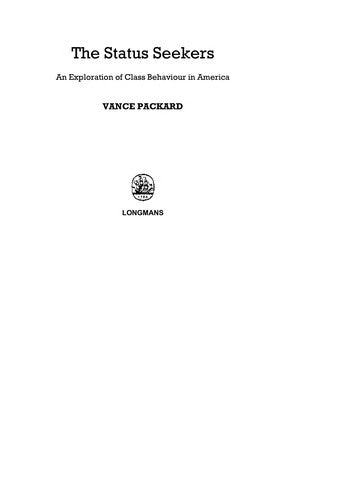 The Status Seekers [Hardcover] PACKARD, Vance