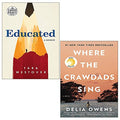 Educated Tara Westover, Where the Crawdads Sing [Hardcover] 2 Books Collection Set [Paperback] Tara Westover and Delia Owens
